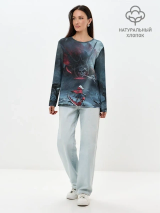 Лонгслив женский. Хлопок / Ай | Хранительница могил