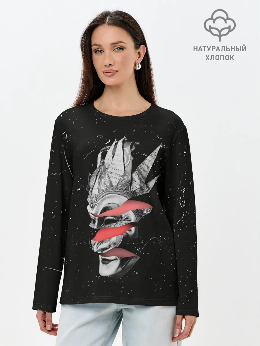Лонгслив женский. Хлопок / Mask Brejcha