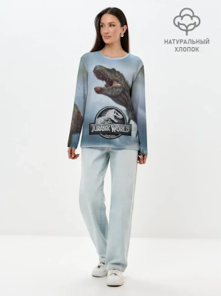 Лонгслив женский. Хлопок / Jurassic World | Мир Юрского периода