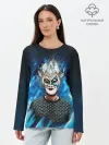 Лонгслив женский. Хлопок / Boris Brejcha Blue