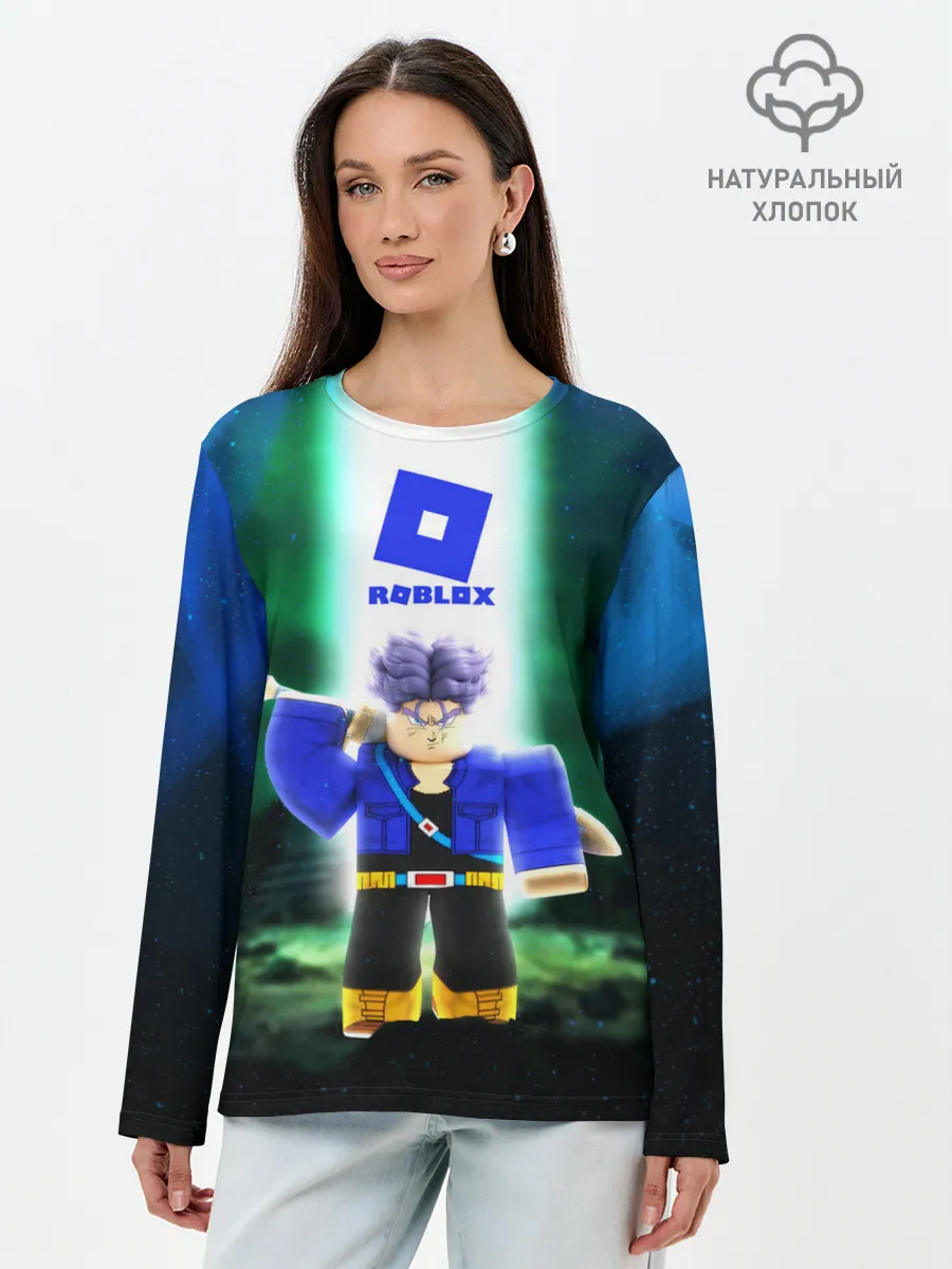 Лонгслив женский. Хлопок / DRAGONBALL | ROBLOX | РОБЛОКС