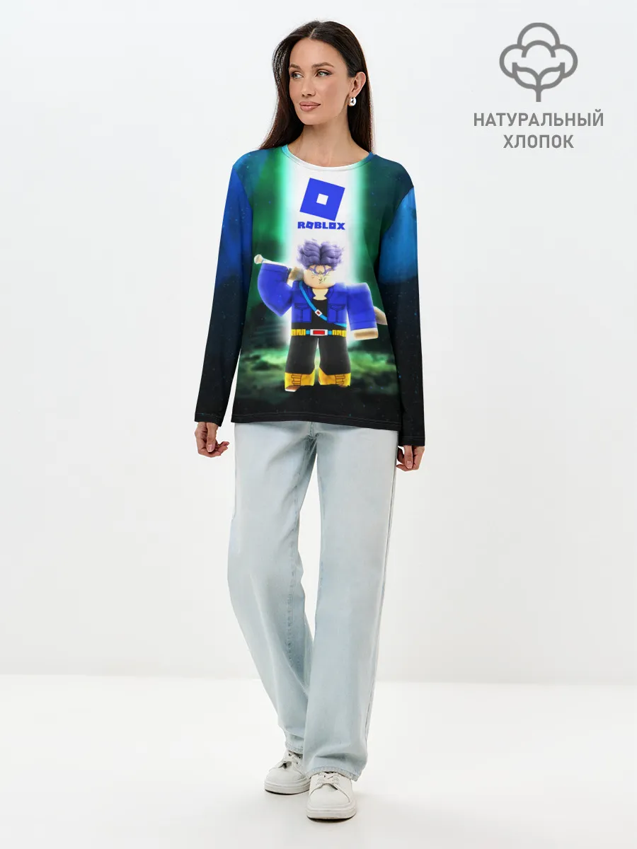 Лонгслив женский. Хлопок / DRAGONBALL | ROBLOX | РОБЛОКС