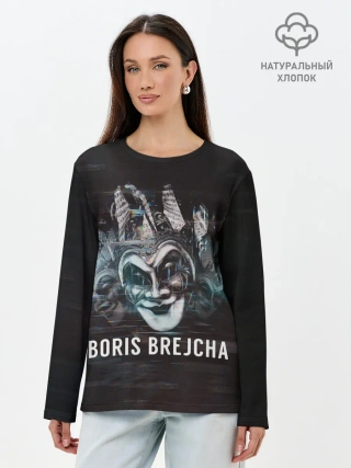 Лонгслив женский. Хлопок / Boris Brejcha Mask