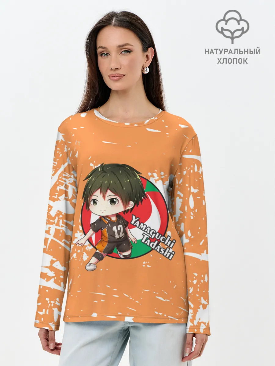 Лонгслив женский. Хлопок / Yamaguchi Tadashi | Haikyu | Волейбол
