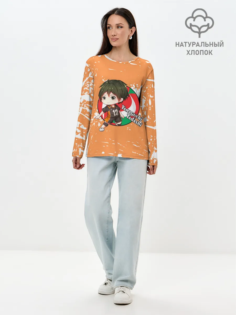 Лонгслив женский. Хлопок / Yamaguchi Tadashi | Haikyu | Волейбол