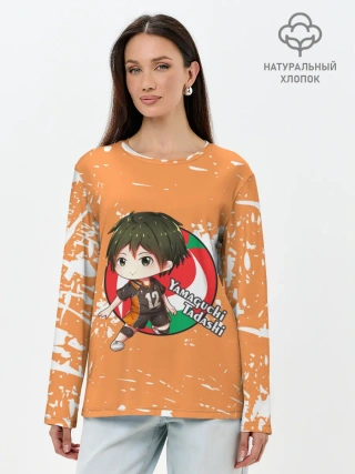 Лонгслив женский. Хлопок / Yamaguchi Tadashi | Haikyu | Волейбол