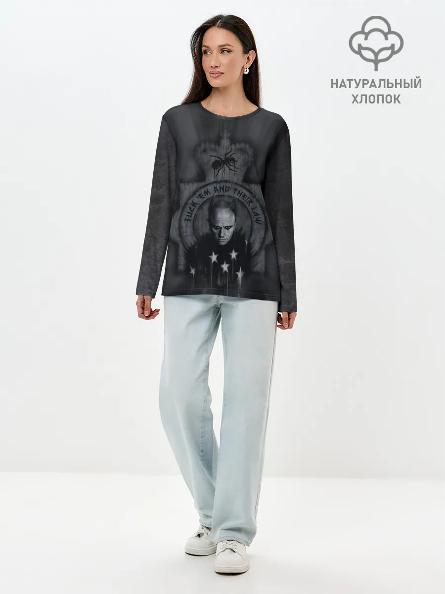 Лонгслив женский. Хлопок / FLINT | THE PRODIGY | ПРОДИДЖИ