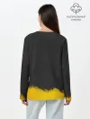 Лонгслив женский. Хлопок / Yellow and Black Armenia