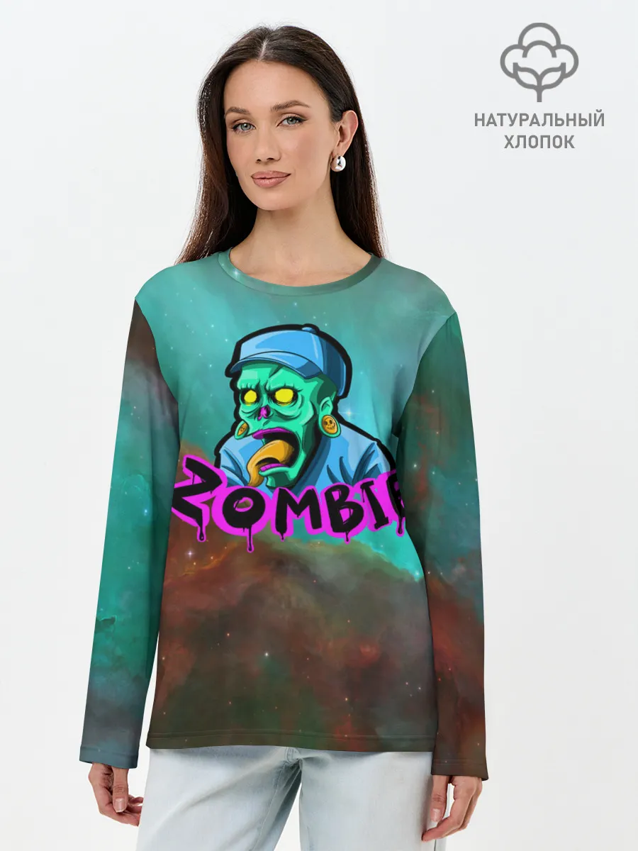 Лонгслив женский. Хлопок / ZOMBIE