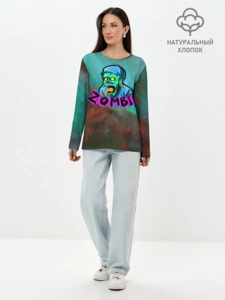 Лонгслив женский. Хлопок / ZOMBIE