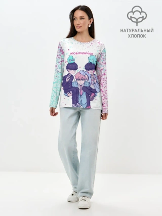 Лонгслив женский. Хлопок / Рейген | Кагеяма | Моб 100