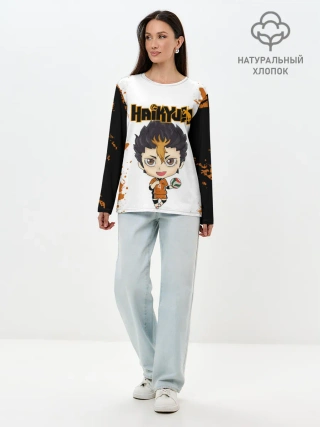 Лонгслив женский. Хлопок / Юу Нишиноя | Nishinoya Yu