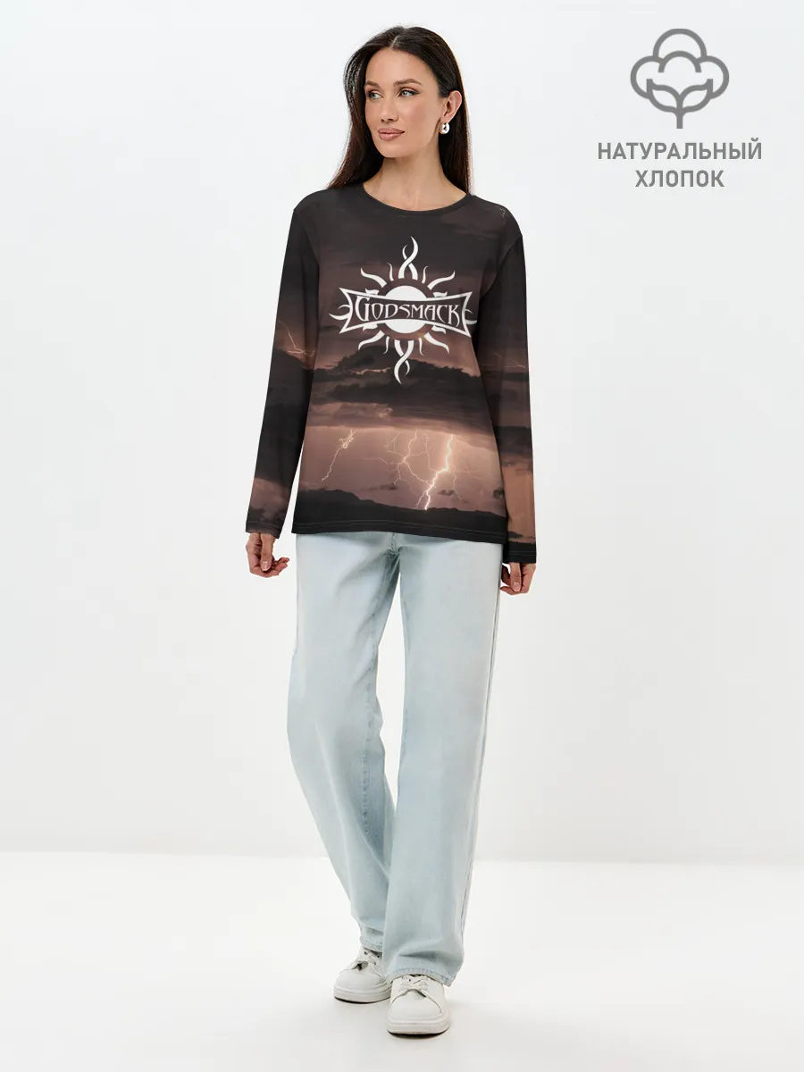 Лонгслив женский. Хлопок / GODSMACK | ГОДСМАК