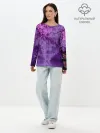 Лонгслив женский. Хлопок / фиолетовый китай