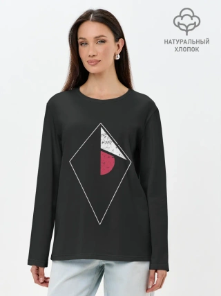 Лонгслив женский. Хлопок / Атлас