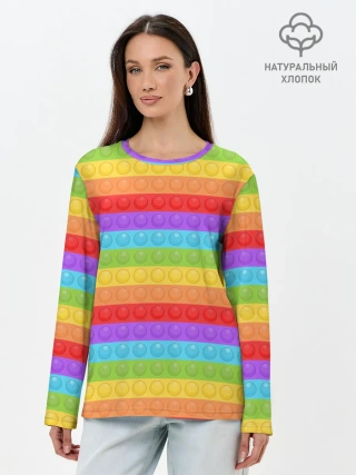 Лонгслив женский. Хлопок / ПОП ИТ