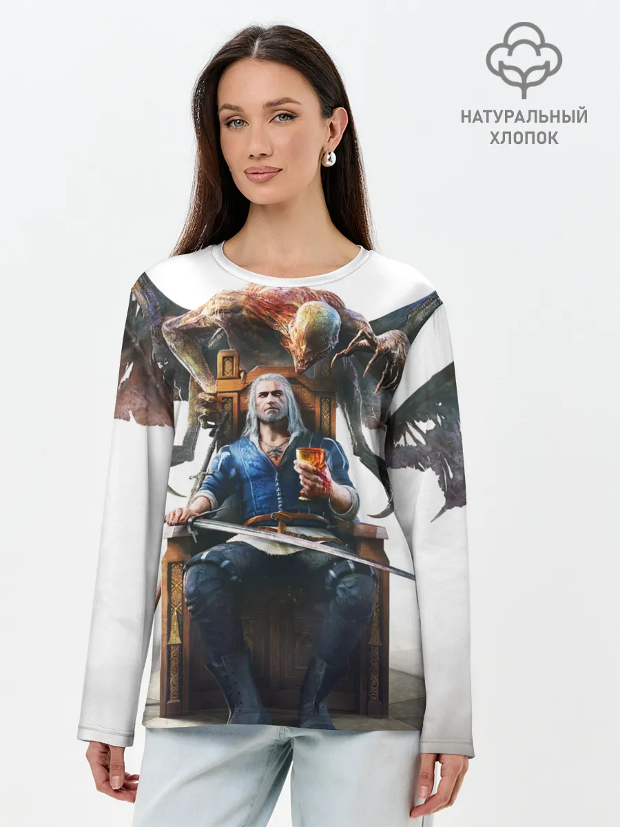 Лонгслив женский. Хлопок / Geralt