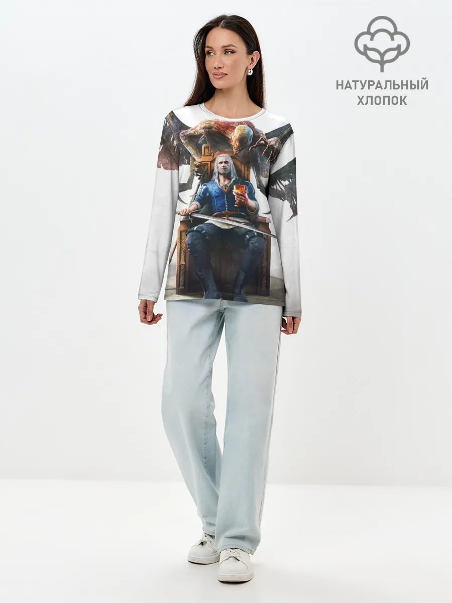 Лонгслив женский. Хлопок / Geralt