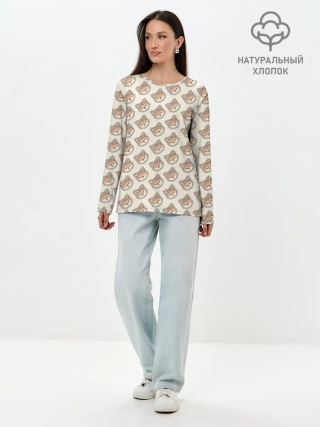 Лонгслив женский. Хлопок / Тарумару