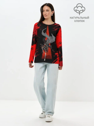 Лонгслив женский. Хлопок / Хяккимару | Dororo | Дороро