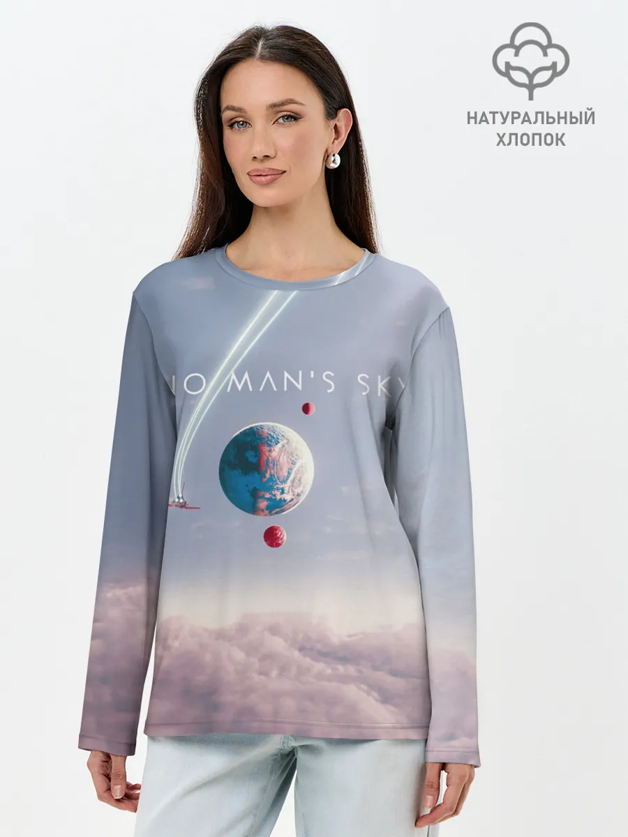 Лонгслив женский. Хлопок / No mans sky
