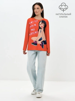 Лонгслив женский. Хлопок / Не Издевайся Нагаторо