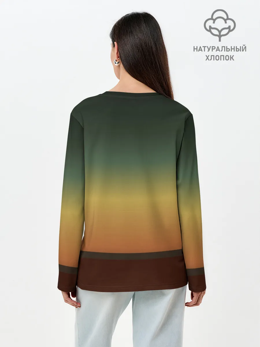 Лонгслив женский. Хлопок / Maneskin в лучах заката