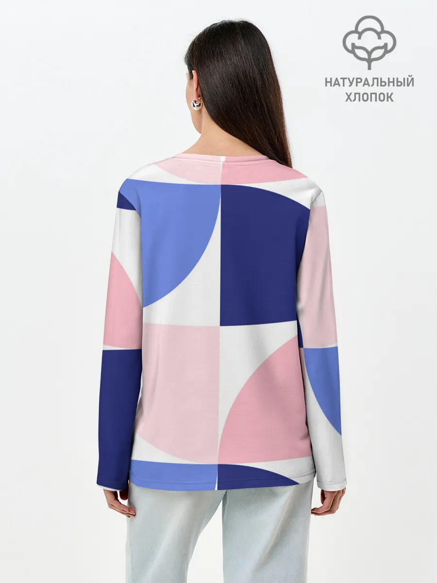 Лонгслив женский. Хлопок / узоры