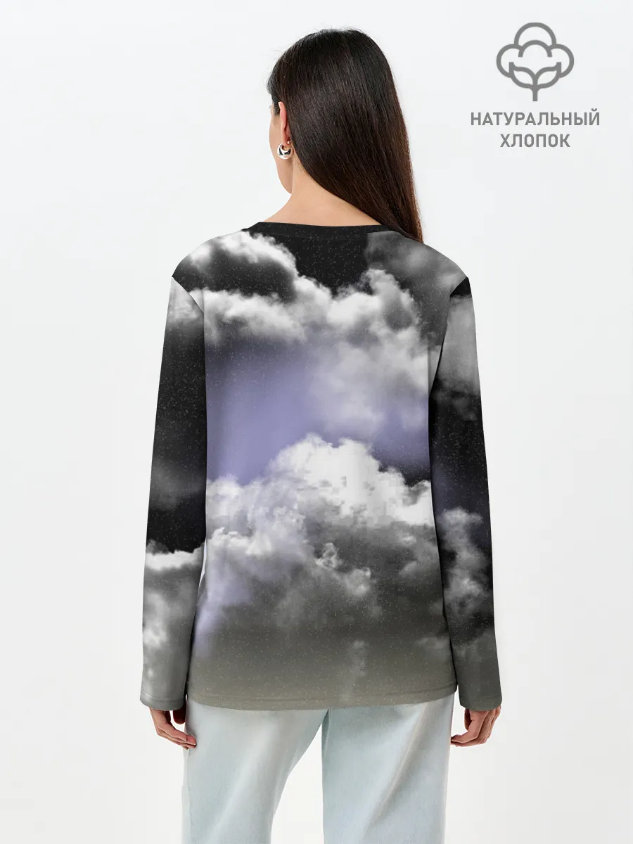 Лонгслив женский. Хлопок / Cloudy Night