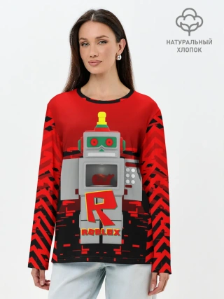 Лонгслив женский. Хлопок / ROBO | ROBLOX | РОБЛОКС