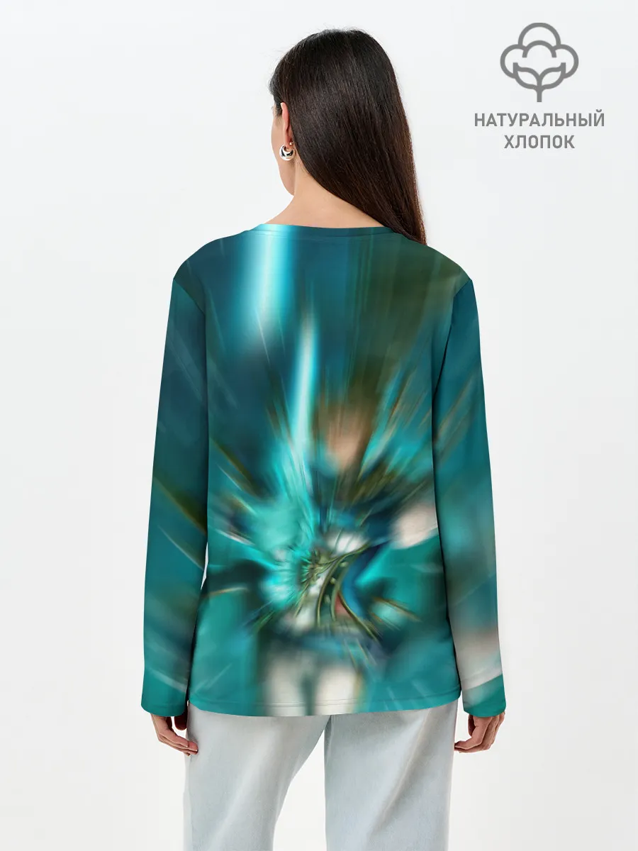 Лонгслив женский. Хлопок / Джин | Genshin Impact | Геншин Импакт