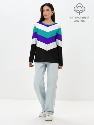 Лонгслив женский. Хлопок / Минимализм