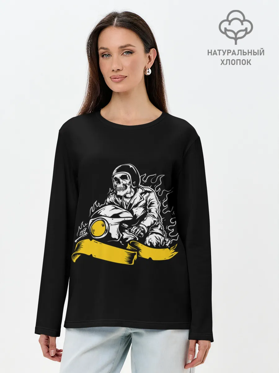 Лонгслив женский. Хлопок / Demon of speed