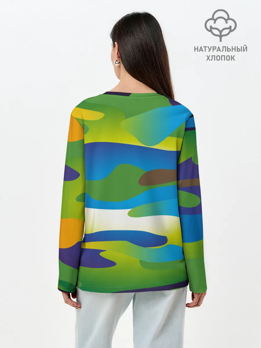 Лонгслив женский. Хлопок / CAMOUFLAGE 2022