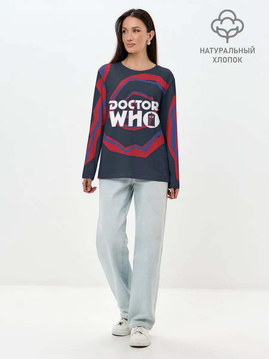 Лонгслив женский. Хлопок / Пришелец с планеты Галлифрей
