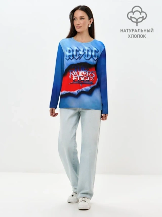 Лонгслив женский. Хлопок / AC/DC - The Razor’s Edge