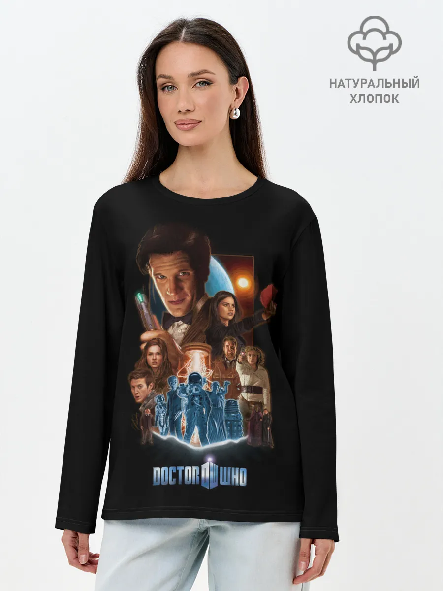 Лонгслив женский. Хлопок / Doctor who team