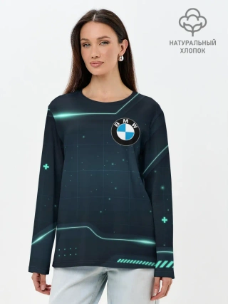 Лонгслив женский. Хлопок / BMW / БМВ