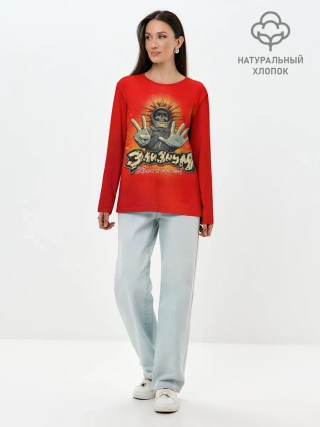 Лонгслив женский. Хлопок / Элизиум 25 лет в космосе!