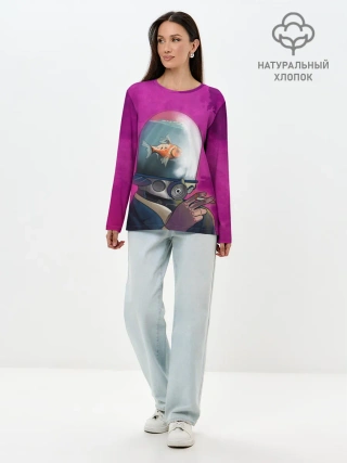 Лонгслив женский. Хлопок / Эй Джей | Академия Амбрелла