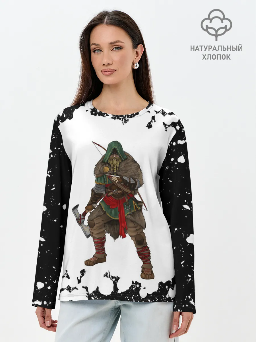 Лонгслив женский. Хлопок / ASSASSINS CREED VALHALLA