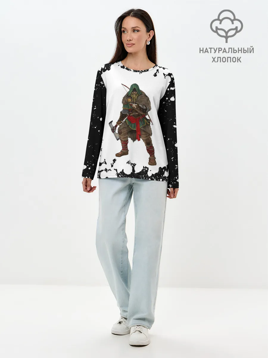 Лонгслив женский. Хлопок / ASSASSINS CREED VALHALLA