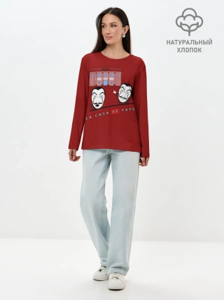 Лонгслив женский. Хлопок / СМОТРИ БАНК | Soyjak