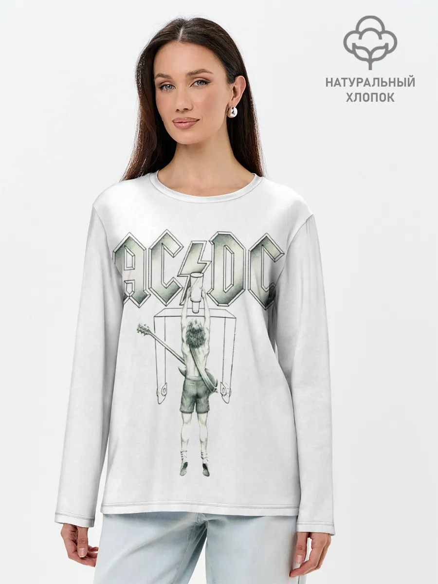 Лонгслив женский. Хлопок / Flick of the Switch AC/DC