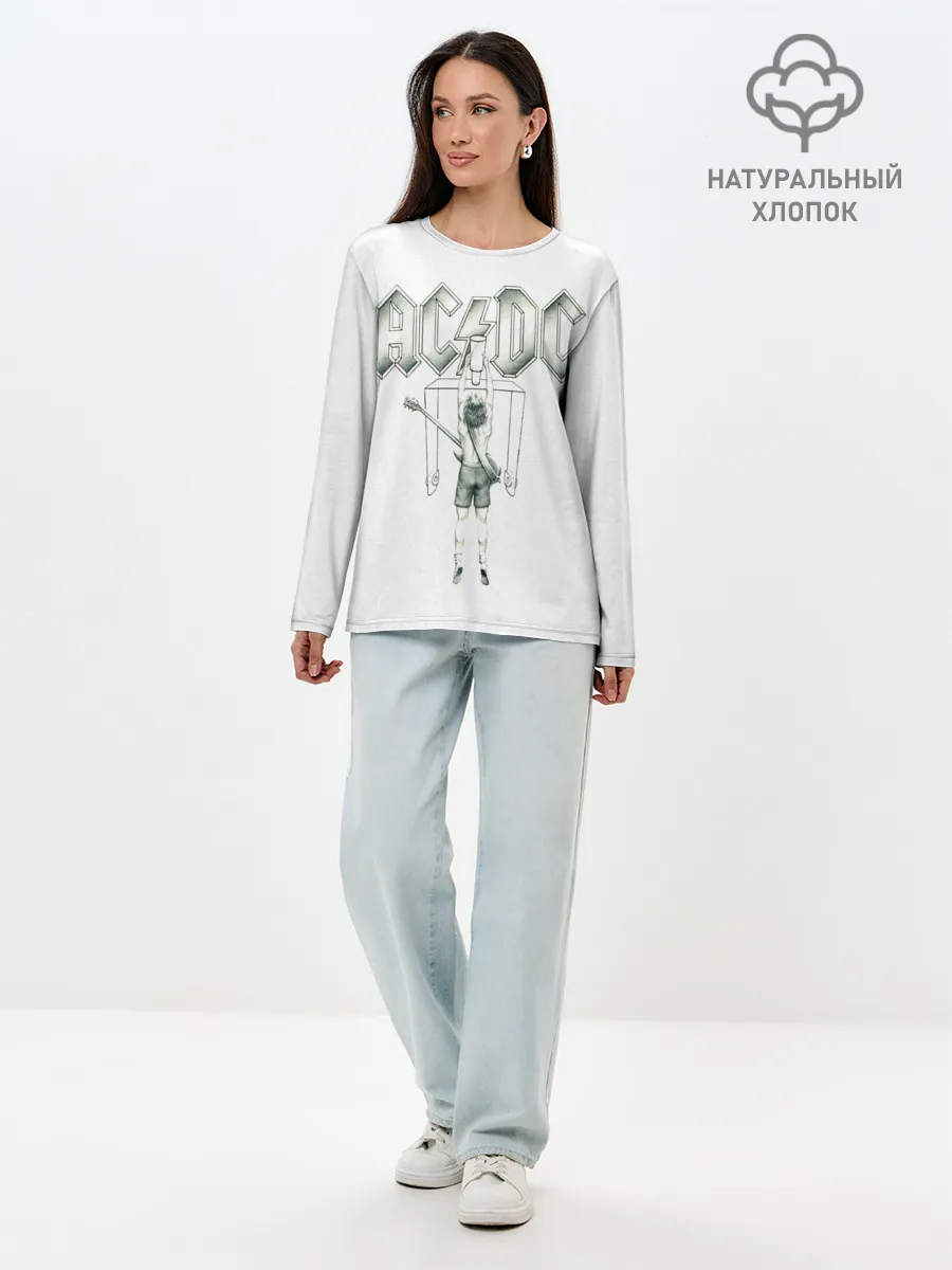Лонгслив женский. Хлопок / Flick of the Switch AC/DC
