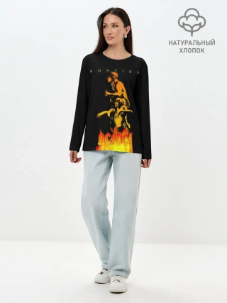 Лонгслив женский. Хлопок / Bonfire AC/DC
