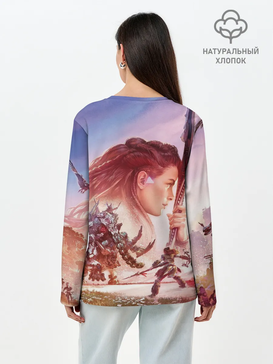 Лонгслив женский. Хлопок / Элой Horizon Forbidden West DE