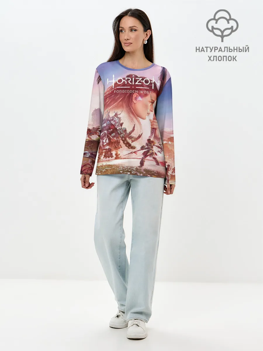 Лонгслив женский. Хлопок / Элой Horizon Forbidden West DE