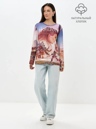 Лонгслив женский. Хлопок / Элой Horizon Forbidden West DE