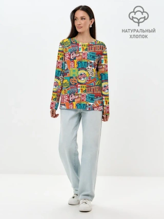 Лонгслив женский. Хлопок / Спортсмен